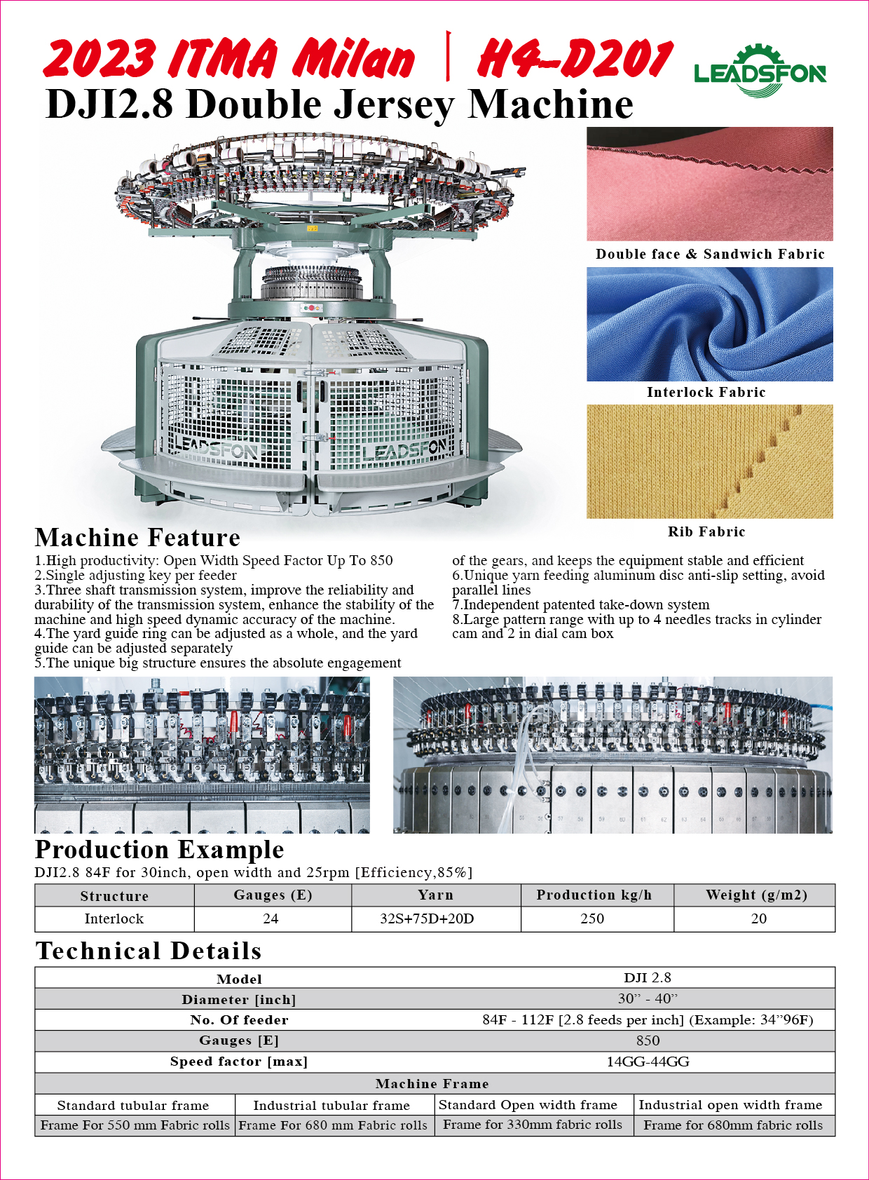 2023 ITMA Milian- LEADSFON Booth Location H4-D201